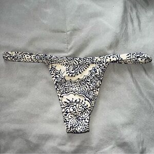 San Lorenzo Navy and Cream Bikini Bottom